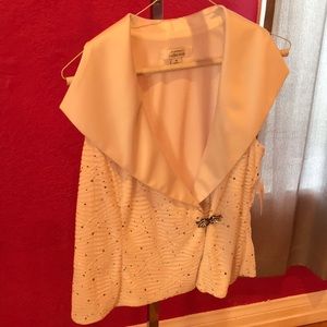 White sparkle dress barn blouse